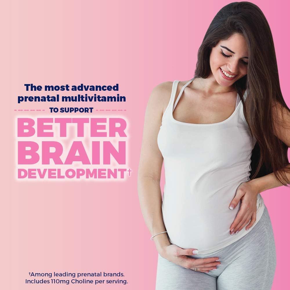 One A Day Women’s Prenatal Advanced Complete Multivitamin with Brain Support* with Choline, Folic Acid, Omega-3 DHA & Iron for Pre, During and Post Pregnancy, 60+60 Count (120 Count Total Set): Health & Personal Care