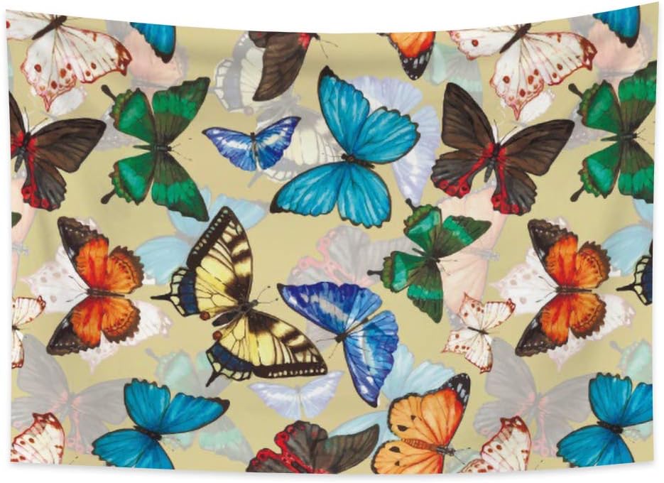 Miueapera Tapiz de Mariposa Mariposas Coloridas Tapiz de Pared Flores