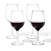 TOSSWARE Reserve 16oz Wine Set of 4, Premium Quality, Tritan Dishwasher Safe & Heat Resistant Unbreakable Plastic Cocktail Glasses, 4 Count (Pack of 1), Stemmed