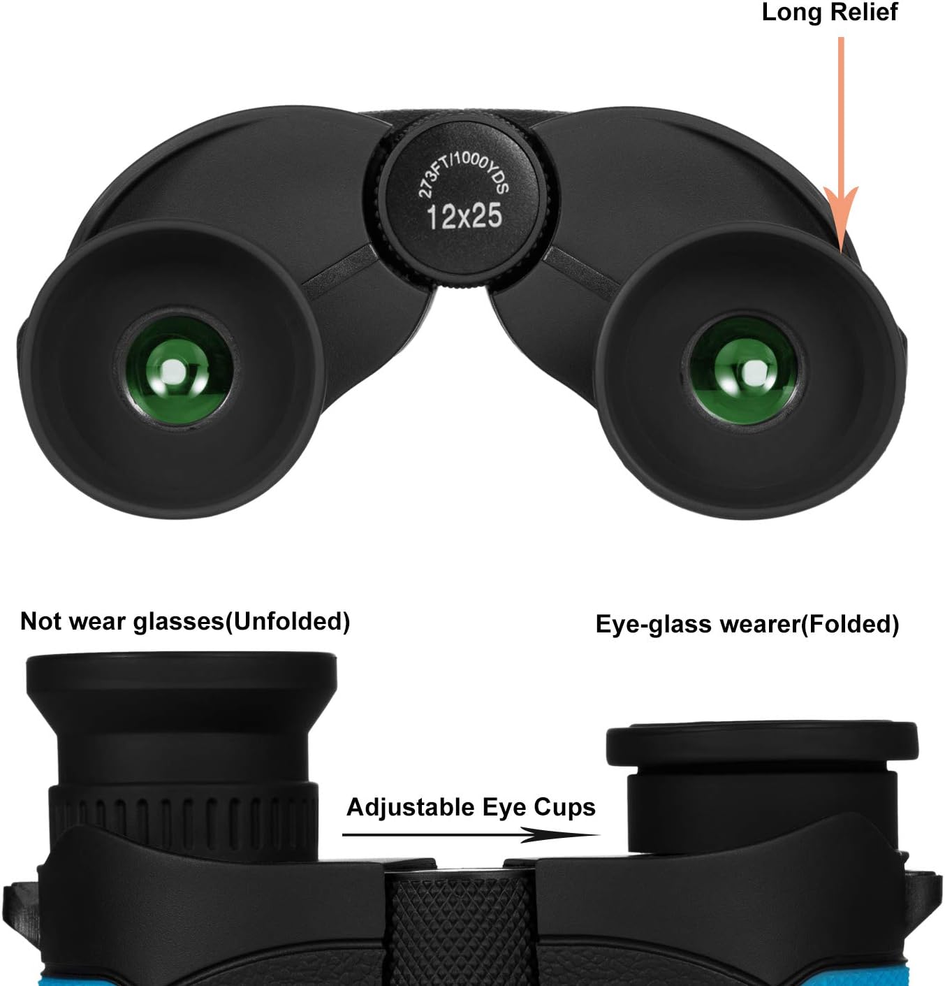 occer 12x25 compact binoculars