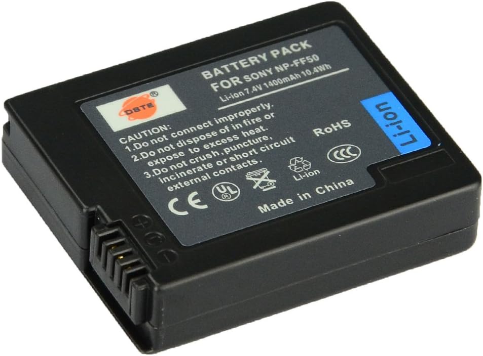 DSTE® 2x NP-FF50 Rechargeable Li-ion Battery Pack for Sony DCR-HC1000 DCR-HC1000E DCR-IP1 DCR-IP1E DCR-IP1K DCR-IP200K DCR-IP210E DCR-IP220 DCR-IP220E DCR-IP220K DCR-IP45E DCR-IP5 DCR-IP55 DCR-IP55E DCR-IP5E DCR-IP7 DCR-IP7BT DCR-IP7E DCR-PC106 DCR-PC106E DCR-PC107 DCR-PC107E DCR-PC108E DCR-PC109 DCR-PC109E DCR-PC350 DCR-PC350E Camera as NP-FF51 NP-FF51S - Image 3