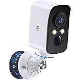 Naseto 360° View Wireless Outdoor Security Camera, No Subscription Free 7-Day Cloud/SD, Pan, AI Detection, Magnetic, Battery Powered, 2.4G WiFi, 2K, Night Vision, 2-Way Talk, Home Security, IP65