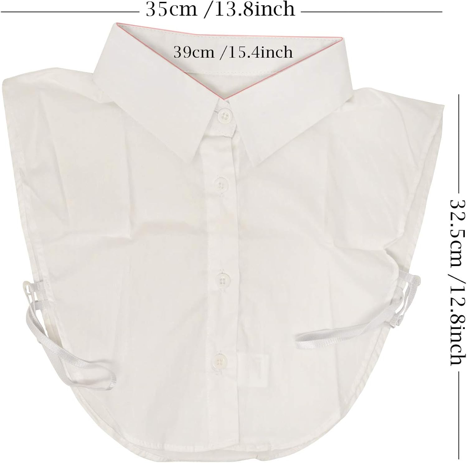 Honbay White Fake Collar Half Shirt Detachable Dickey Collar Blouse for Girls and Women: Clothing