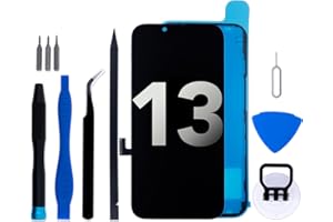 IGLOFIX for iPhone 13 Screen Replacement kit, 6.1" LCD Display Touch Digitizer Assembly with Frame Adhesive and Repair Tools (Model A2633/A2482/A2631/A2634/A2635)
