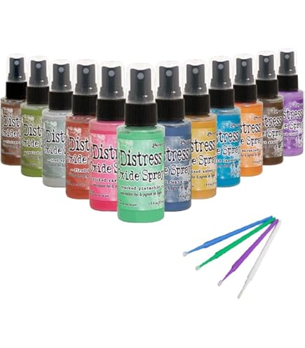 Amazon.com: Tim Holtz Distress Oxide Ink Spray 12 Bottle Set