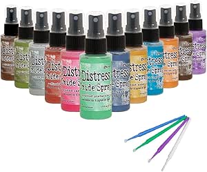 Tim Holtz Distress Oxide Spray Bundle Set #1 New 2019 Colors (12 Bottle Set)