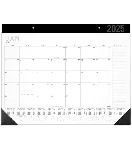 Calendário De Mesa 2025 AT-A-GLANCE - Organizador Mensal Compacto E Moderno