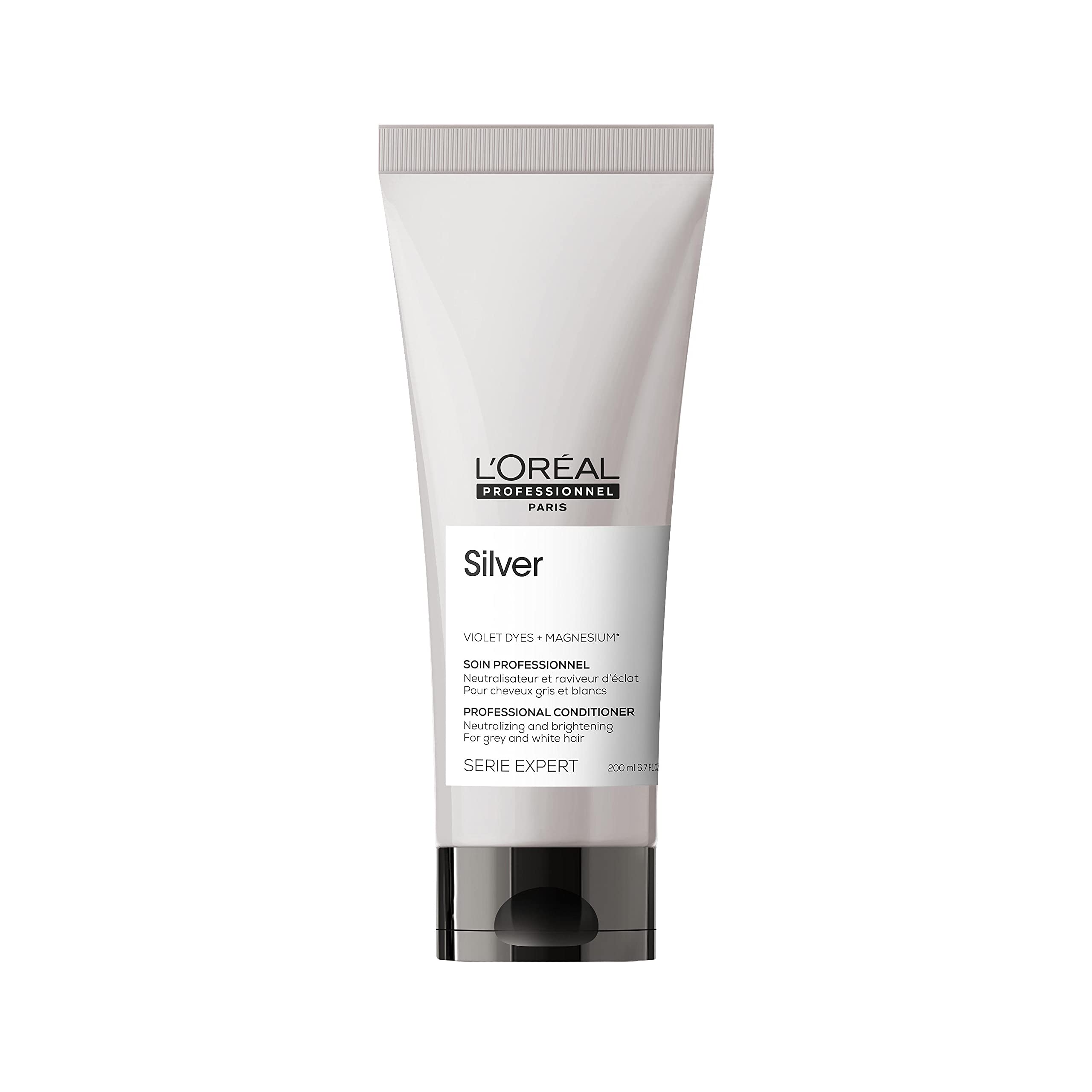 L’Oréal Professionnel Conditioner, For Grey, White or Light Blonde Hair, Serie Expert Silver, 200 ml
