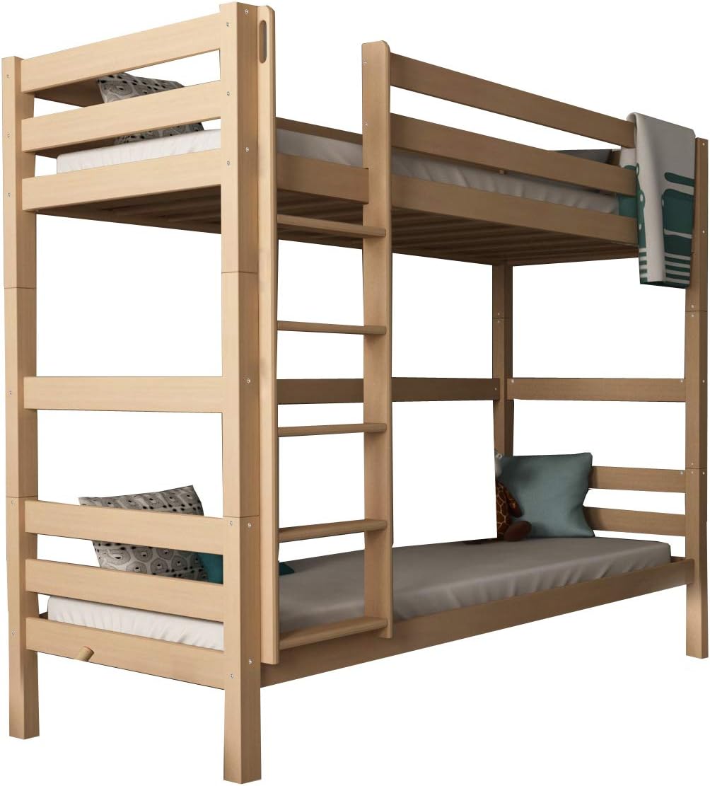 Amazon.de: Mobi Furniture Etagenbett 90x200 + Lattenrost Massivholz