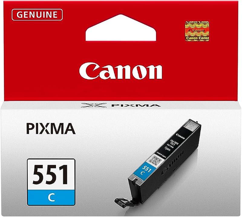 Canon CLI551C Ink Cartridge Blue for IP7250 MG5450 MG6350 132 Pages