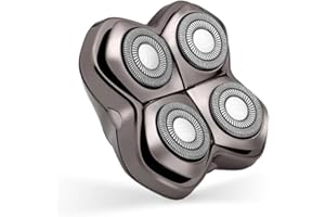 Skull Shaver Carver PRO 4 Head Replacement Blade - Shaver Blade for Wet & Dry Shaving - Rotary Heads Design - Japanese Stainless Steel - Compatible with Pitbull, Palm & Butterfly Kiss Shavers