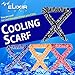 Pack of 4, The Elixir Ice Cool Scarf Neck Wrap Headband Bandana Cooling Scarf, 4 Pcs Value Pack (Black, Blue, Orange, Red)