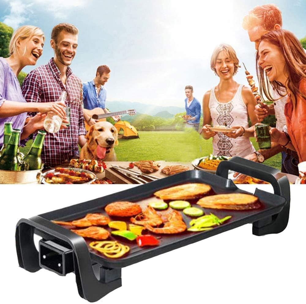 review TQMB-A Electric Table Top Teppanyaki Grill Griddle Indoor/Outdoor Hotplate Cooker Grill Table Hot BBQ Plate for Kitchen Dinner Party Camping Festival Cooking
