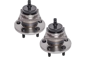TUCAREST 512403 x2 (Pair) Rear Wheel Bearing and Hub Assembly Compatible With 2009-2010 Pontiac Vibe 09-13 Toyota Matrix (FWD Models,1.8L L4 Only) 09-19 Corolla (2019:4 Door Sedan)[5 Stud Hub W/ABS]