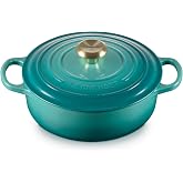 Le Creuset Enameled Cast Iron Round Wide Dutch Oven, 3.5 qt., Riviera
