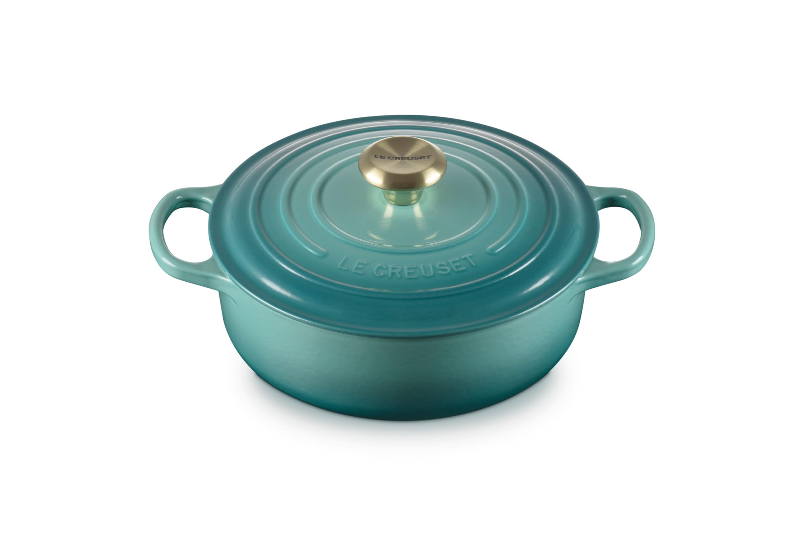 Le Creuset Enameled Cast Iron Round Wide Dutch Oven, 3.5 qt., Riviera
