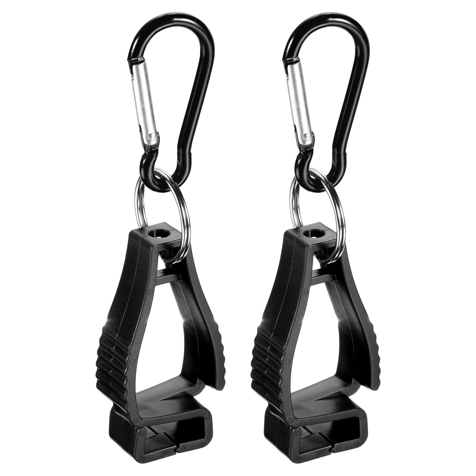 M METERXITY 2 Pack Glove Clips - Grabber Clip Holder Gloves Keeper Helmets Hanger Catcher Apply to Worker Construction(Black)