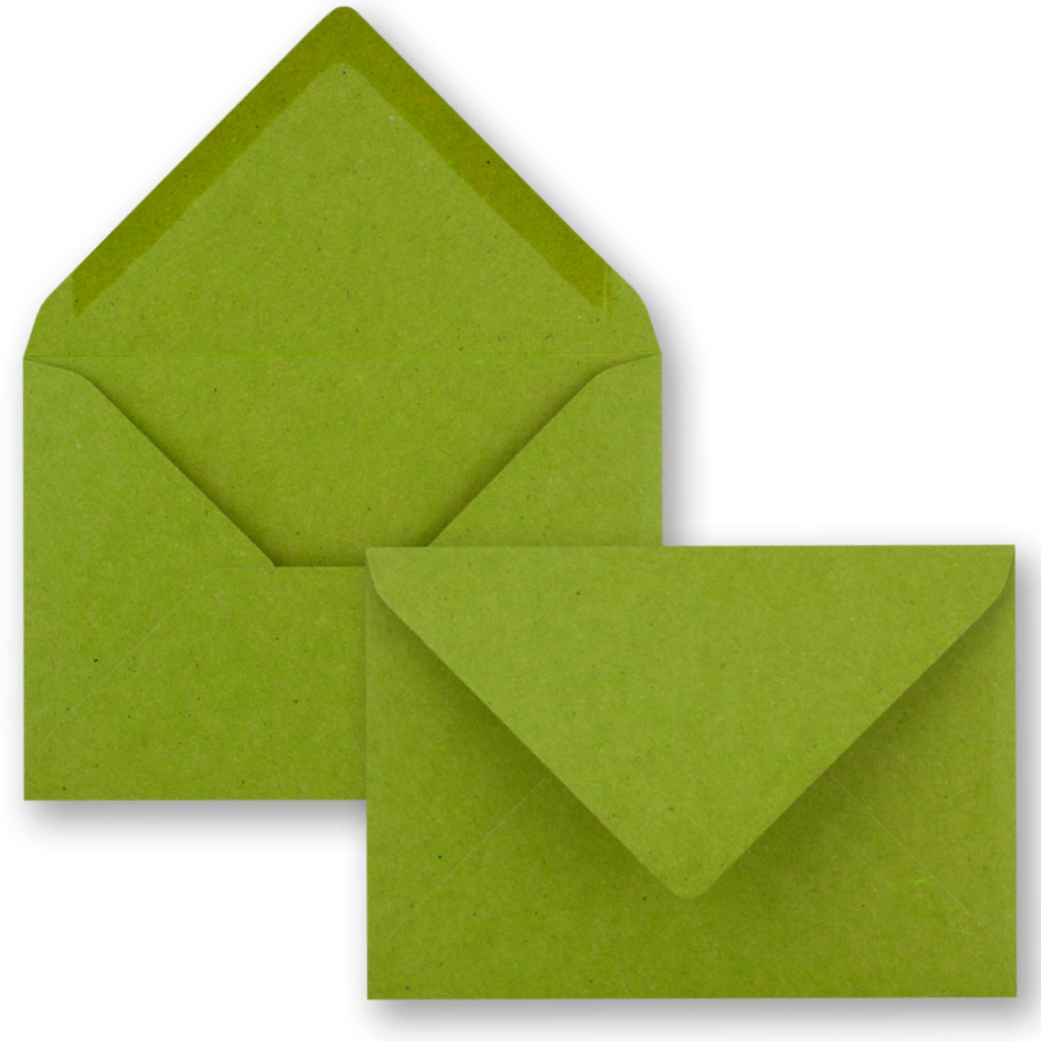 FarbenFroh Envelope with Pointed Flap, DIN C7, Wet Seal, Small Blank Envelopes, Mini Envelopes, Ideal for Christening, Birth, Christmas and Gift Cards 50 Pieces 240 - Light Green