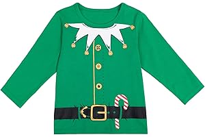 Yruiz Christmas Santa Claus Elf Family Parent-Child Matching Clothing Long-sleeved Shirt