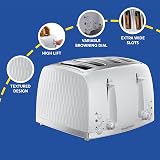 Russell Hobbs Honeycomb 4 Slice Toaster White Textured 1500W 6 Browning view 8