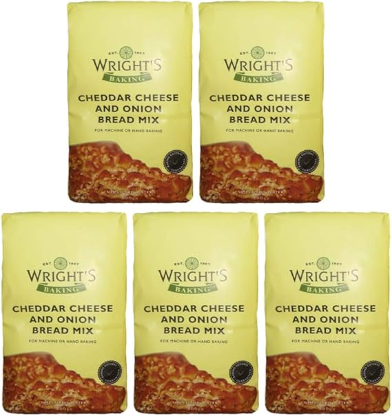 Wright's Baking Cheddar Cheese & Onion Bread Mix 500g (Pack of 5