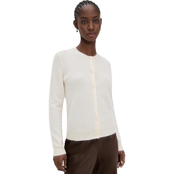 Theory 19AW カーディガン Theory Women's Tipped Cardigan, Off White/Black, S at Amazon