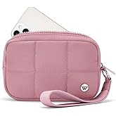 WESTBRONCO Puffer Wristlet Wallets for Women RFID Nylon Wallet with Zipper Quilted Purse for Travel Credit Card Holder Phone