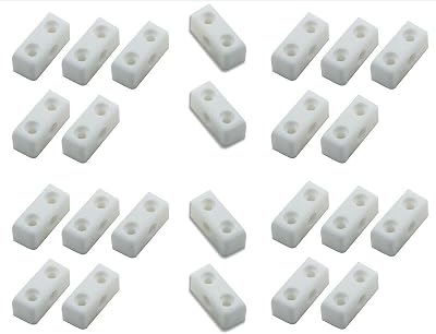 Merriway BH07323 White Modesty Blocks Wood Furniture Joint Connectors Pack 100
