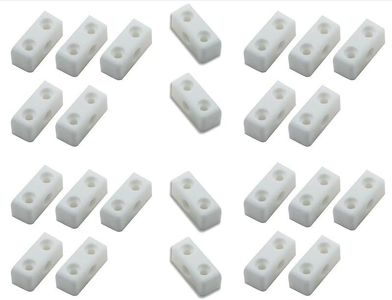 Merriway BH07323 White Modesty Blocks Wood Furniture Joint Connectors Pack 100