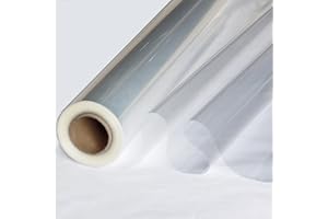CMFYHM 120 ft Clear Cellophane Wrap Roll (34" x 120’Ft) 3 Mil Thicken Cellophane Wrap Roll for Gifts, Baskets, Flowers, Party Decorations (34" fold into 17")