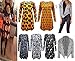 New Womens Black White Stripe Print Open Front Waterfall Crop Blazer Jacket Coat