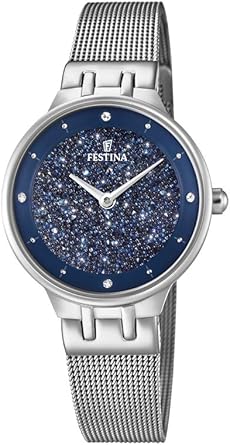 Festina Reloj Analógico para Mujer de Cuarzo con Correa en Acero Inoxidable F20385/2