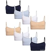 bebe Girls Underwear Set - 8 Piece Seamless Cami Training Bra and Matching Panties for Girls