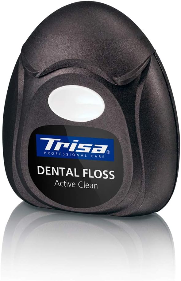 Trisa Active Clean Charcoal, 40 m, Waxed with Mint Aroma and Activated Carbon for Effective Cleaning Between Teeth - Image 3