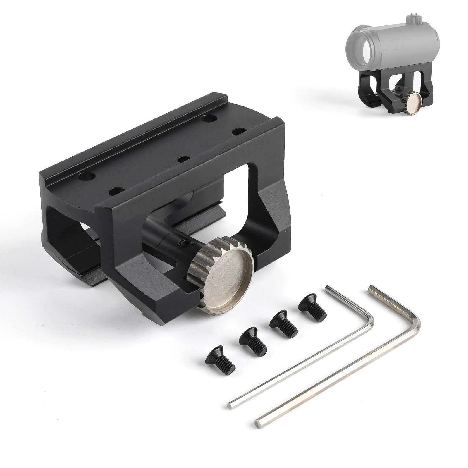 Photo 1 of Qitoump Low Riser Mount for T1/T2, Picatinny Rail Low Mount for Red Dot Sight, Red Dot Riser Mount for 20mm Picatinny Rail