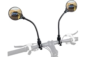 COTOUXKER Bike Mirror, Bicycle Mirrors for Handlebars 360 Rotate Rearview Convex Lens, Safe Cycling Bike Rear View Mirror