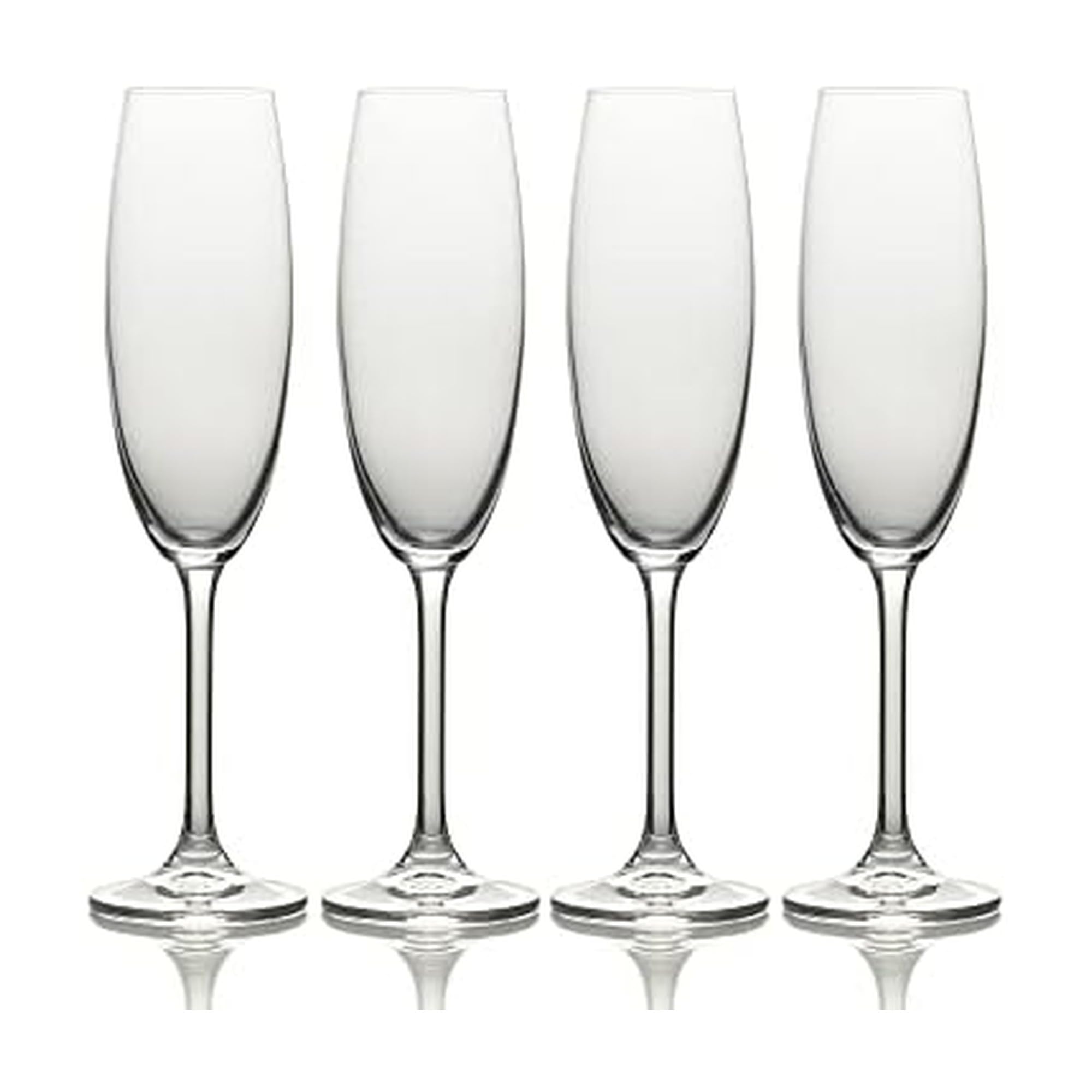 MIKASA Julie Clear Champagne Flutes Set, 4 Piece, Dishwasher Safe Champagne Glasses, 250ml โ image 1