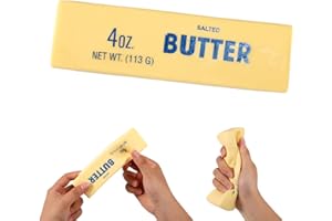 Lyreh 1pcs Squeeze Butter Toy, PU Material Butter Stick Slow Rising Squishy Food Fidget Toy for Office School Relieving (Ligh