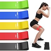 Resistance Bands for Working Out, 5 Levels Elastic Exercise Bands | Carry Bag, Workout, Indoor, Outdoor, Fitness, Legs, Pilates, Physical Therapy, Yoga, Multicolor, equipment, Multicolor