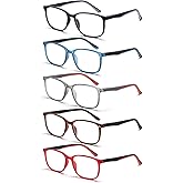 BLOEXCLU Reading Glasses for Men Women Computer Readers with Blue Light Blocking All Day Protection Value Pack