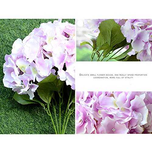 Vanki 1 PC Vintage Artificial Flower Silk Flowers Bouquet,Purple - Thumbnail 2