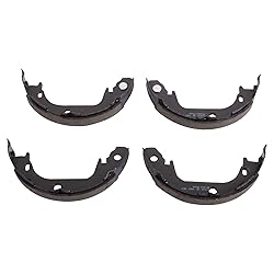 TRQ Rear Parking Brake Shoe Set Compatible with