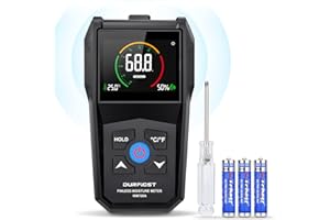 Moisture Meter, DURFICST Wood Moisture Meter, Drywall Moisture Meter with Alarm Function, Used to Measure Wall, Softwood, Hardwood and Other Materials