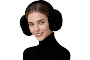 Cutecrop Ear Muffs for Winter Women, Earmuffs for Women Winter Ear Muffs Foldable Soft Faux Furry Ear Warmers Covers
