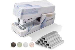 NUSIGN Mini Stapler with 830 Staples, Small Cute Desk Staplers, 25 Sheet Capacity, Fluid Blue