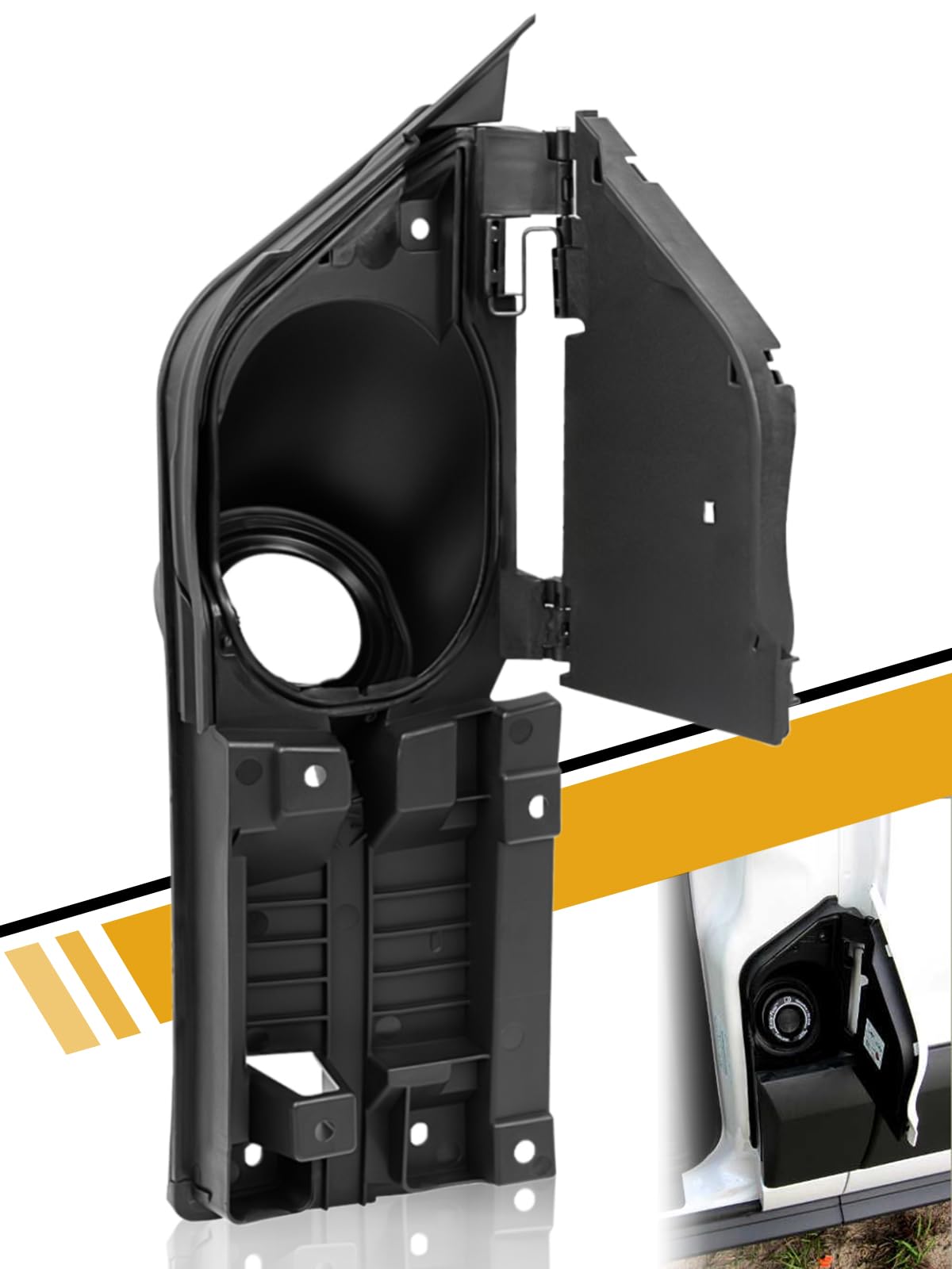 Photo 1 of LIWEDFG Transit Fuel Door, Transit Gas Door Assembly without cover, Compatible with Ford Transit Vans 150 250 350(HD) 2015-2023, Fuel Tank Filler Door Pipe for CK4Z-5427936-A CK4Z-5427936-F