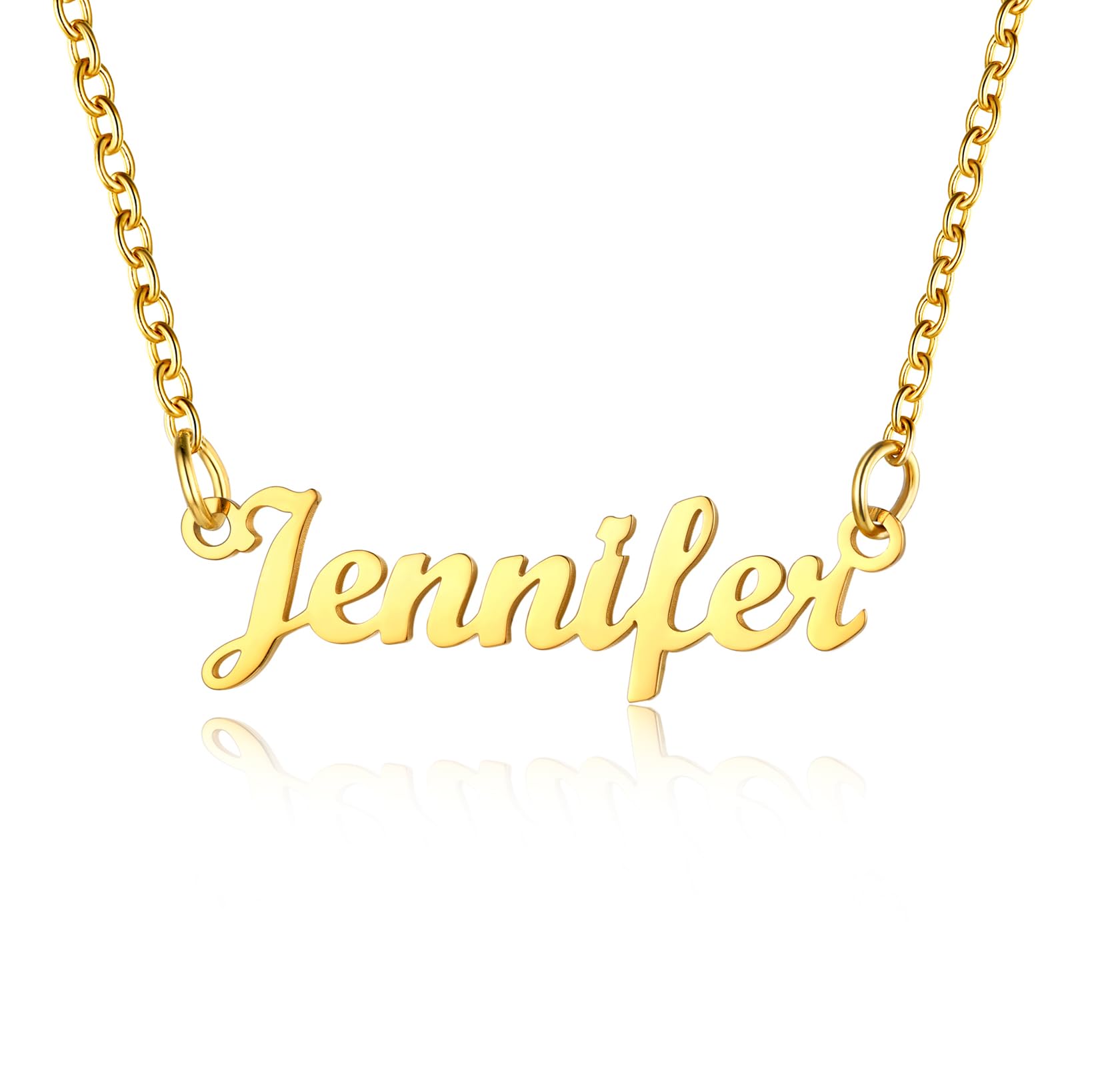 U7 Gold Plated Jennifer Name Womens Necklace Jewellery Necklaces for Women — image 1