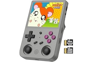 VOACLE RG353VS Handheld Game Console , Single Linux System RK3566 Chips 3.5 Inch IPS Screen with 64G TF Card 4452 Games Support 5G WIFI 4.2 Bluetooth (RG353VS-Gray)