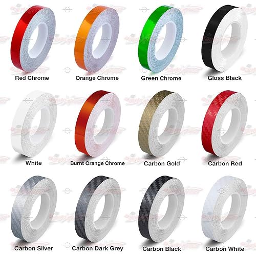 Nastro Adesivo Per Carrozzeria 3/4" Rosso 9,8m – Pin Striping Per Auto, Moto, Bici - Foto 3