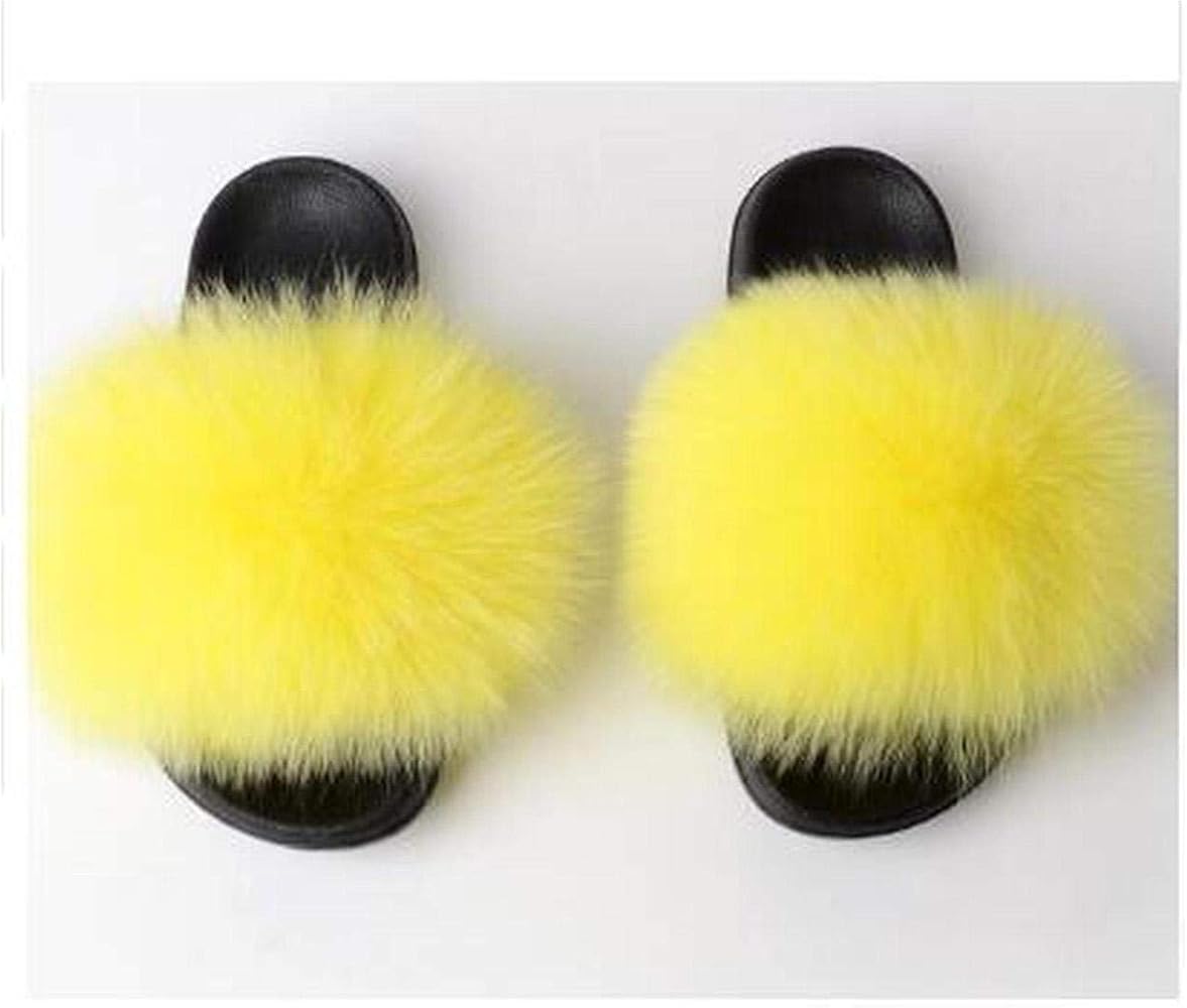 yellow fuzzy slippers